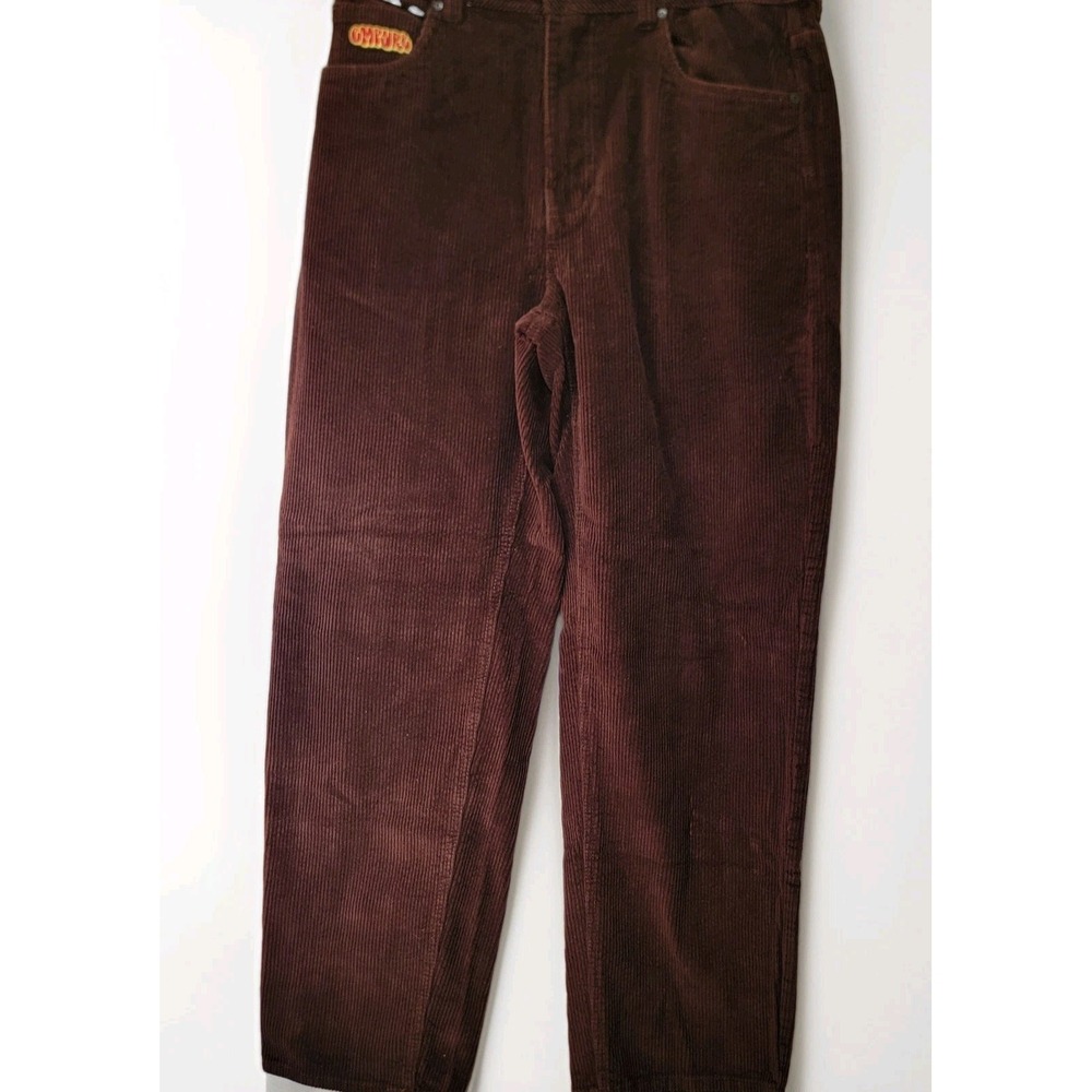 Empyre Mens 34x29 Brown Corduroy Pants Relaxed Loose Fit Baggy Skater Streetwear